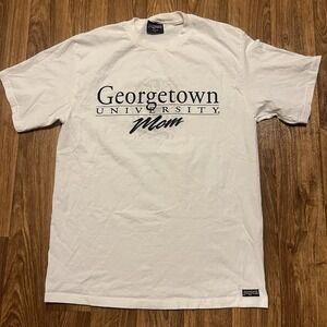 Vintage 90s Georgetown University Mom Shirt Women Large White JanSport‎ USA Made